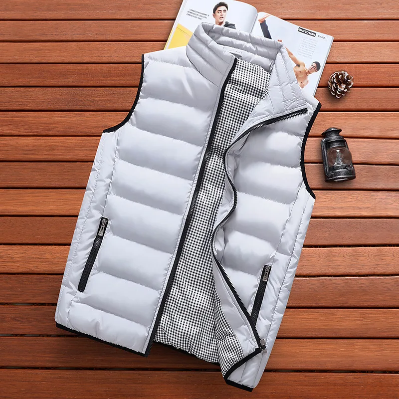2021 Custom Vest Outerwear Lightweight Puffy Padded Sleeveless Mens Jacket