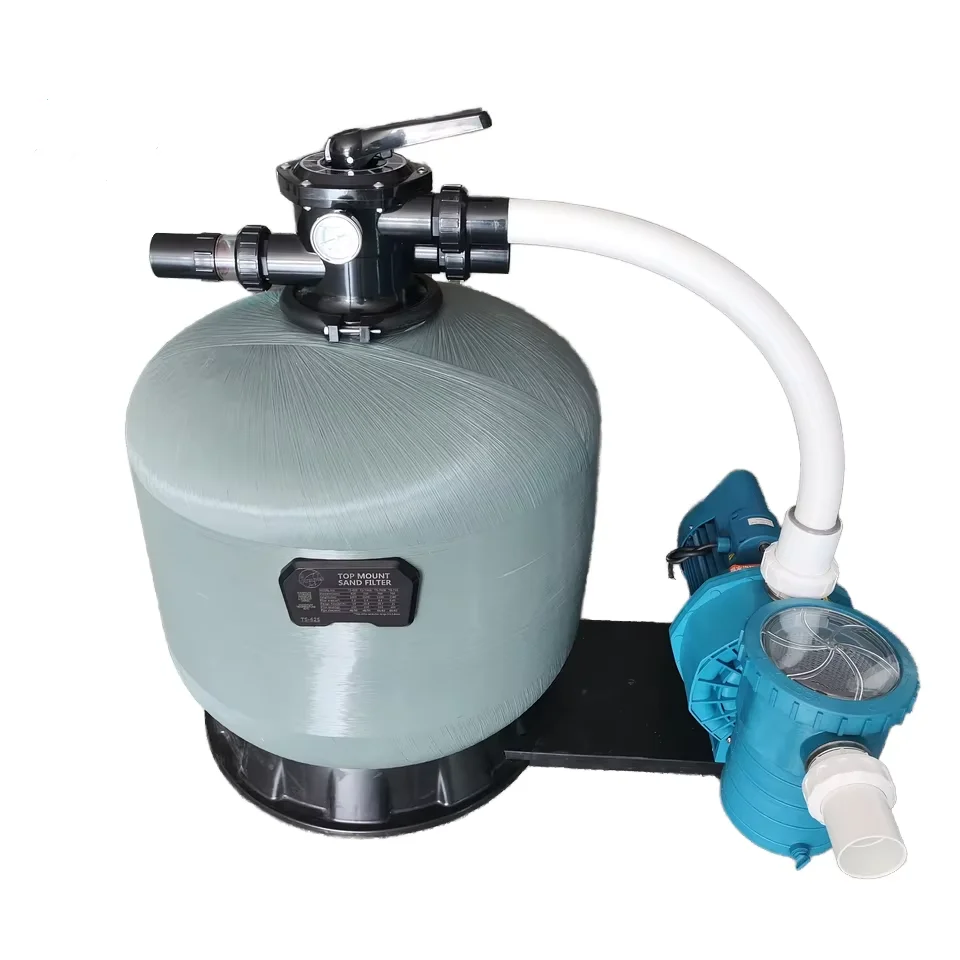 6-Way Multiport Valve Fiberglass Sand Filter Pump Combo System Home and Commercial Use Swimming Pool Filtration Filters