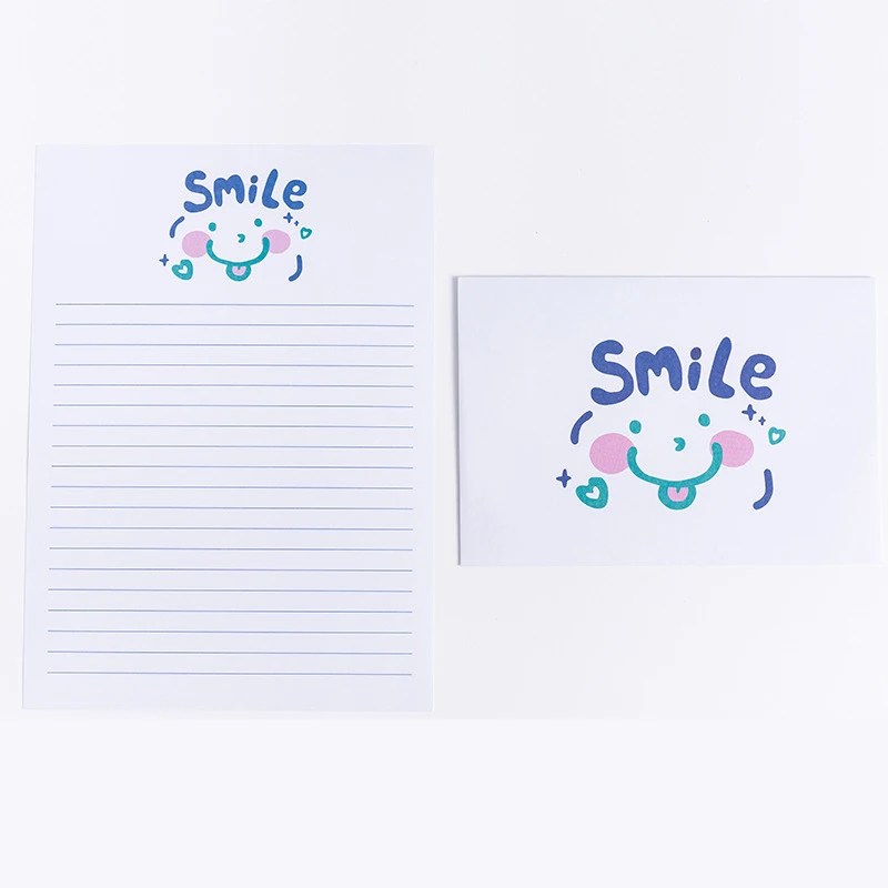 
Smile Simple Romantic Cute Cartoon Envelope Stationery Set 