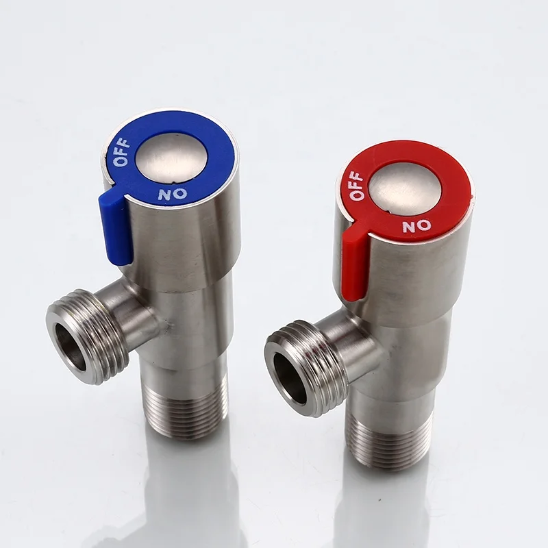 wholesale 304 stainless steel triangle valve wash bathroom basin angle valve for toilet