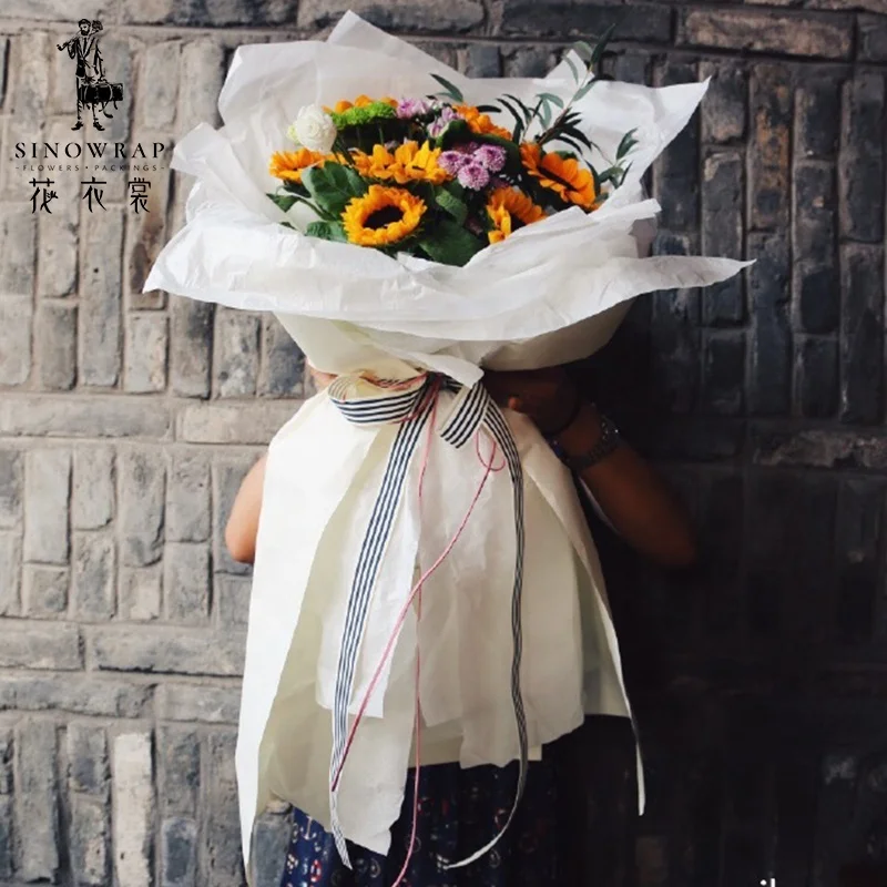 
White Black Pink Blue Red Korean Flower Shop Rose Flower Bouquet Package Colorful Tissue Paper Sheet 