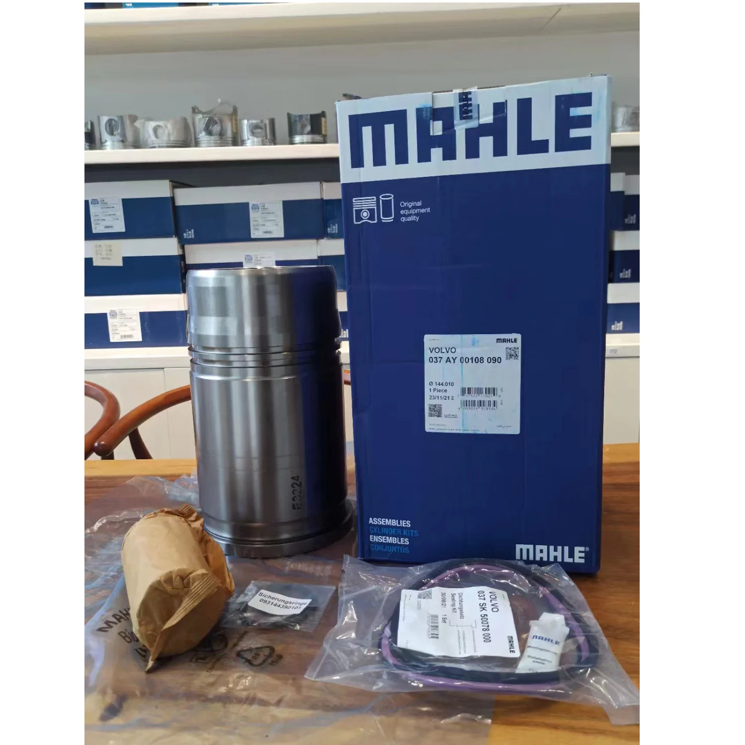 Genuine MAHLE  037AY00108090  Volvo Top Quality D16 Liner Kit for Diesel Engine Excavator EC380 EC480 Spare Parts
