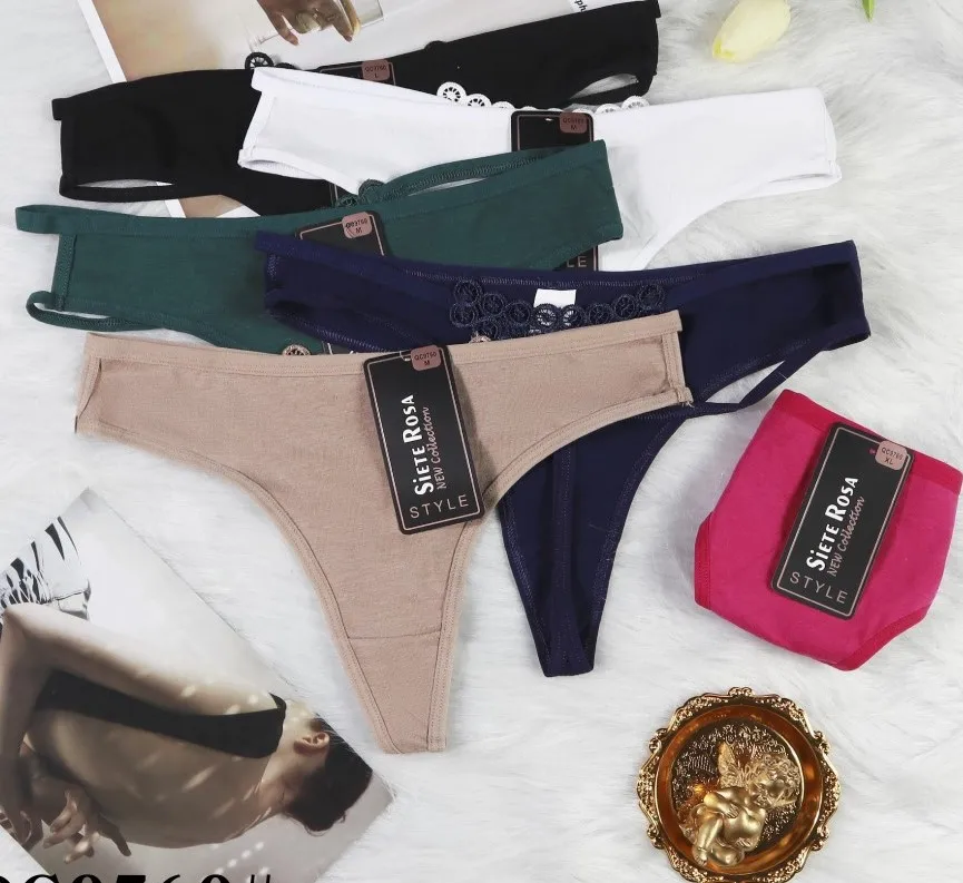 Wholesale sweat-absorbing breathable non-irritating comfortable cotton sexy thong teenage underwear