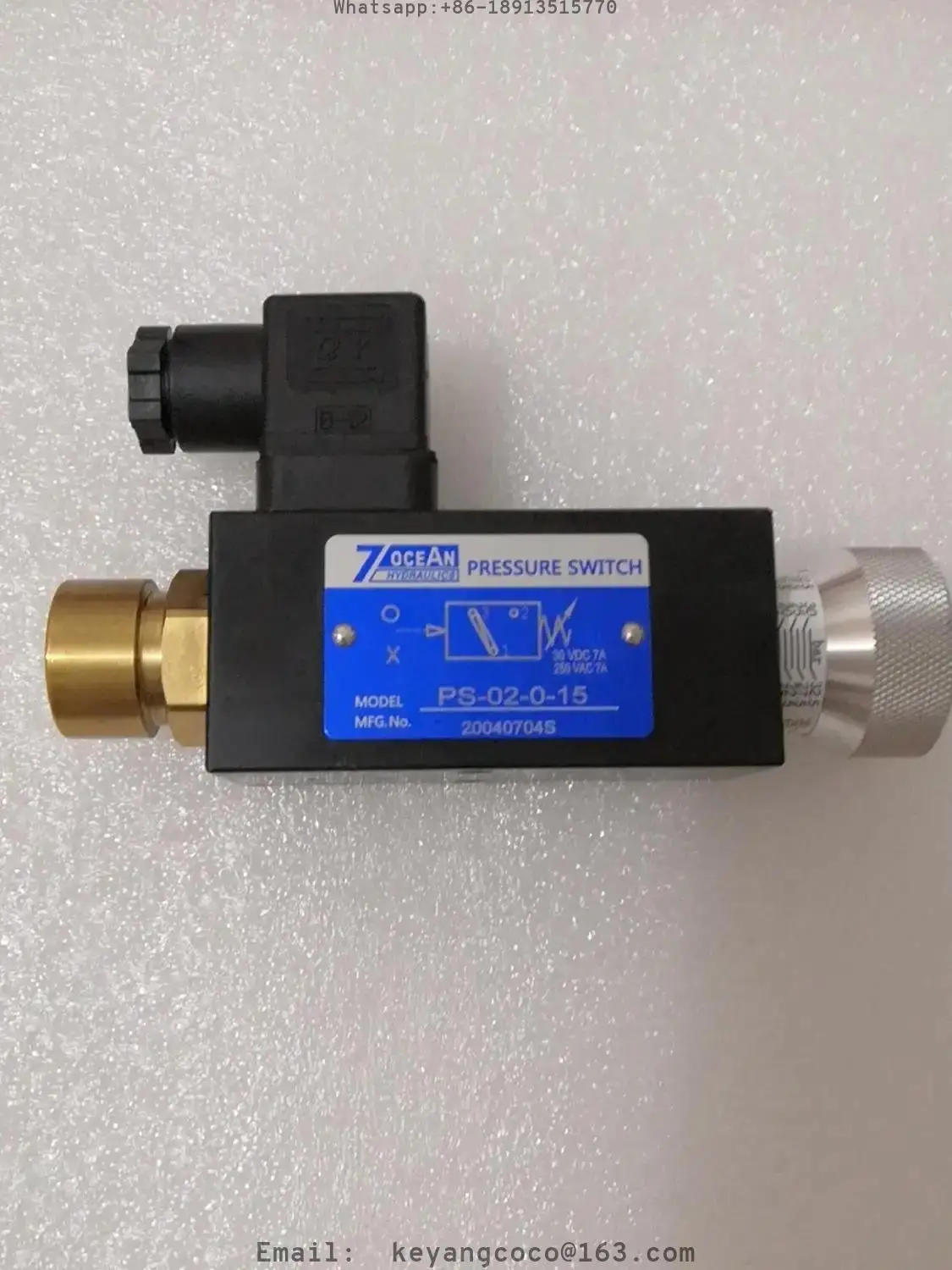 7OCEAN Pressure switch PRESSURE SWITCH MODEL:PS-02-0-15