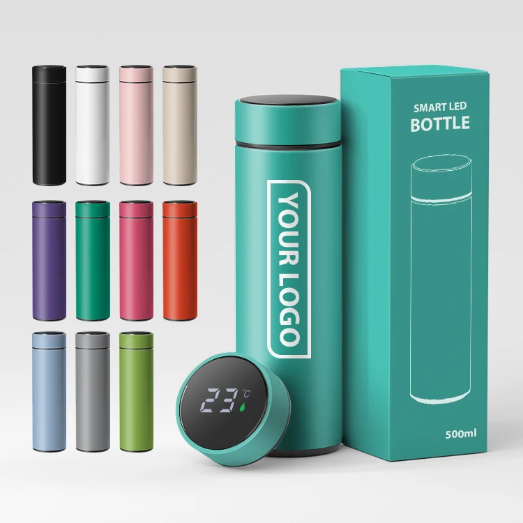 Ailingalaxy 500ml english smart thermos sports water bottle and coffee flask stainless double wall