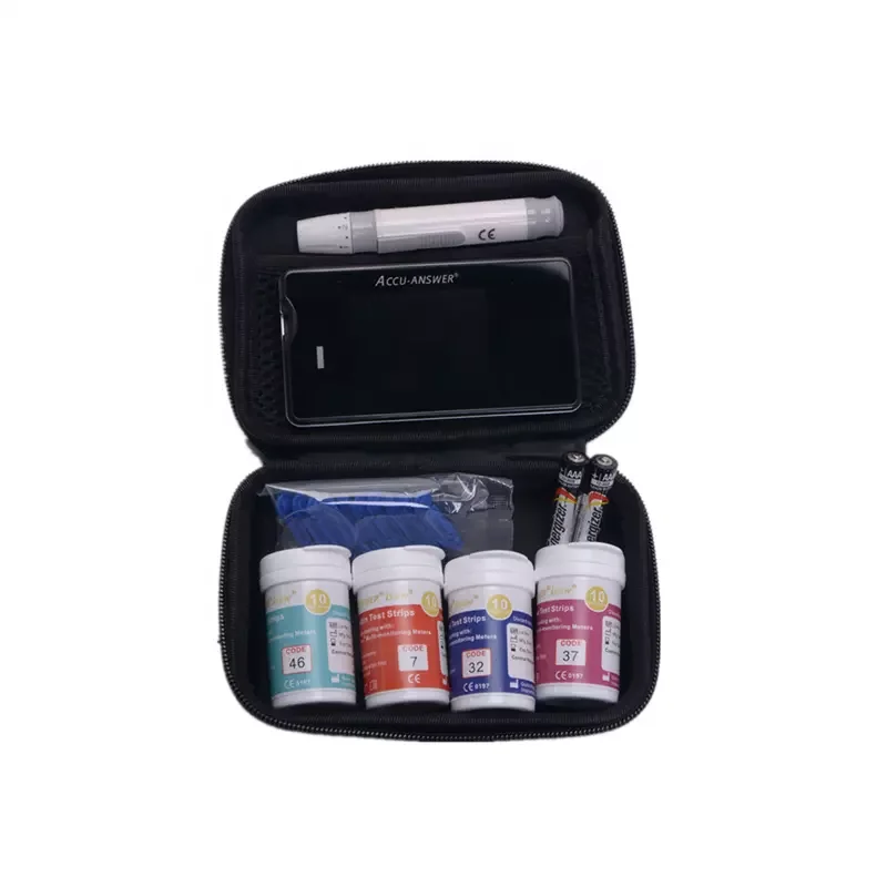 OEM  Portable  Clinic use  4 in 1  Multi-Monitoring System total cholesterol blood glucose hemoglobin uric acid meter test kits