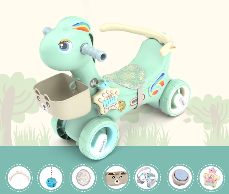 Детская пластиковая лошадка-качалка, пластиковые игрушки для детей