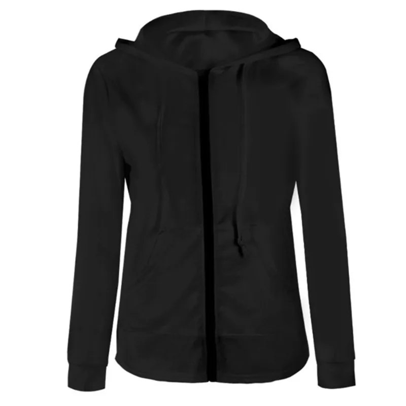 OEM Custom Wholesale Women Hoodies Sweatshirts  Autumn Top Quality Zipper Hoodies Long Sleeves Slim Fit Zipper Hoodie