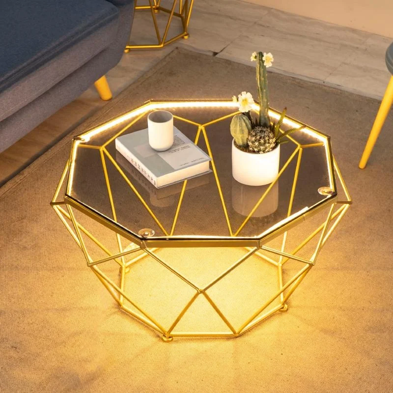 
Individual lighting art modern living room simple creativity silver price in kenya set coffee table glass box 