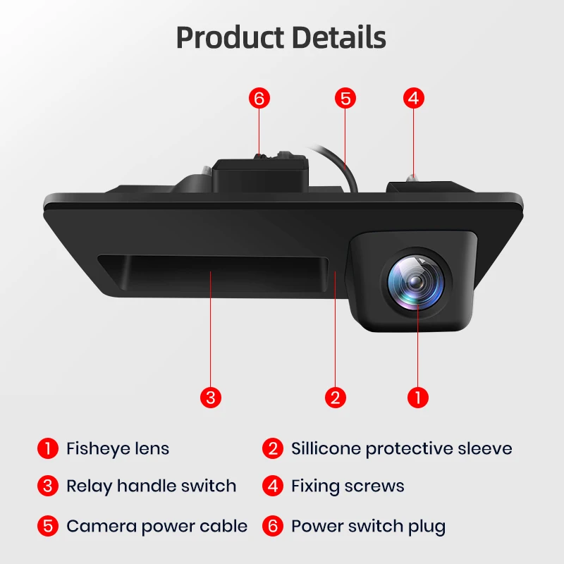Автомобильная камера заднего вида для Audi Q3 A4 Q7 A3 720P водонепроницаемая широкоугольная 120 °