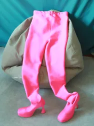 Sexy design Block chunky High Heels Superelasticity boots Built In Pant lined long boots custom heels women winter pants boots