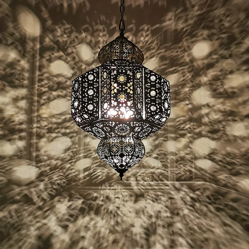 Modern Rustic Moroccan Pendant Lamps Globe Ceiling Lights Bohemian Bedroom Hanging Ceiling Lamps