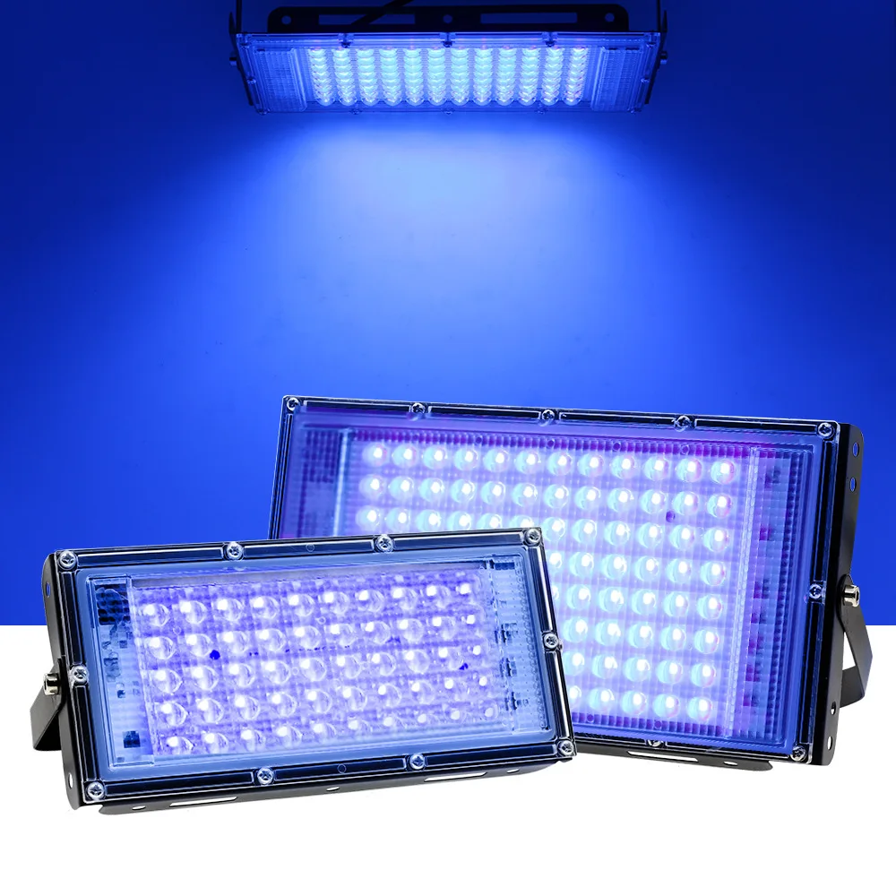 Led 50W100W200W 300W Purple Light UV Curing Lamp 395nm Fluorescent Detection Lamp Shadowless Glue UV Curing lamp Green Oil Resin