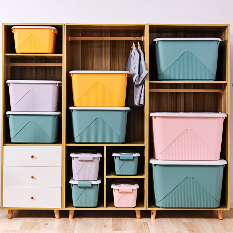 Hot Sale Plastic Storage Bins for Closet Organizer Stackable Toy Storage Bins Containers for Organizing