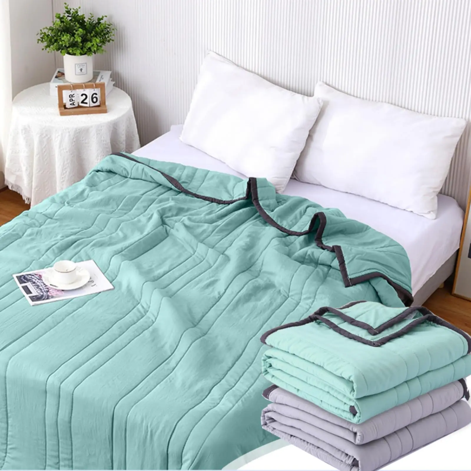 Cooler Comforter Double Sided Cold Effect Blanket Cooler Fiber Soft Summer Cooler Quilt Ice Blanket