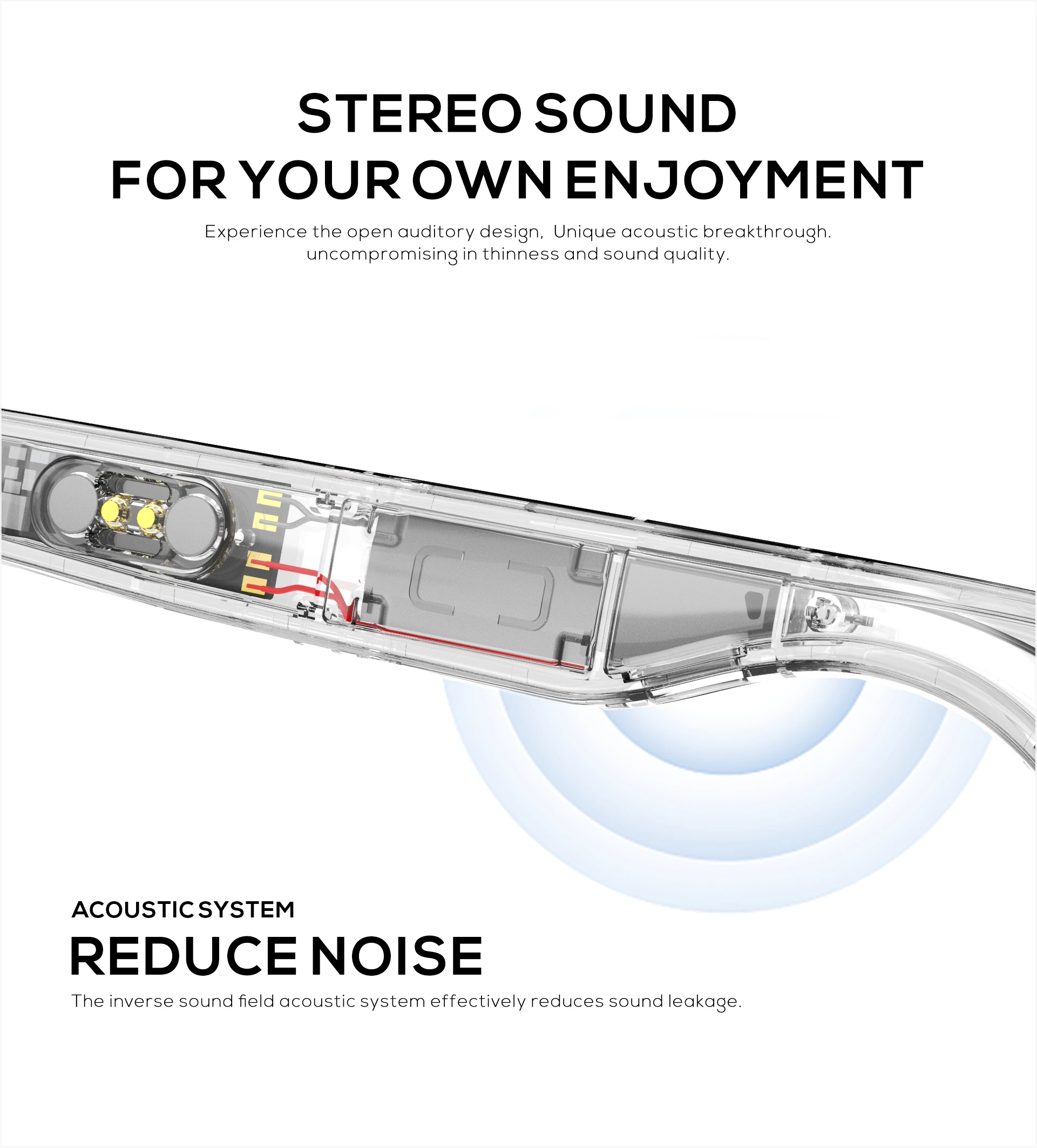 A combination of style and sound smart lens glasses smart glass black smart glasses wearable technology