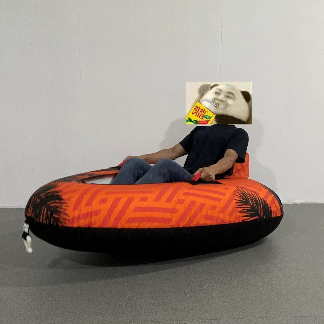 1 Safety inflatable boat tube and tug water sports tug row surf tug tube boat pull pipe