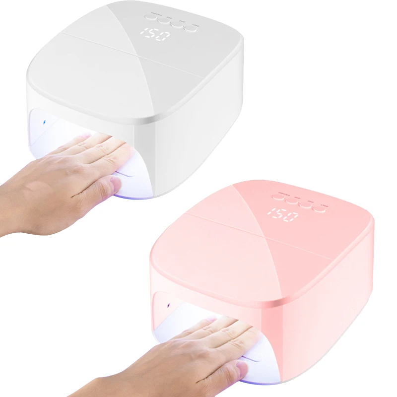 Custom Logo 60W UV LED Nail Lamp with 4 Timers Professional Nail Dryer with LCD Display Professional UV Light for Nails