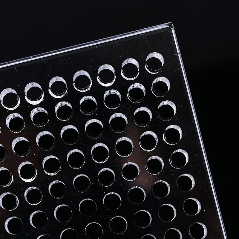 Quartz glass sheet high temperature precision cutting perforated glass laser slotting custom