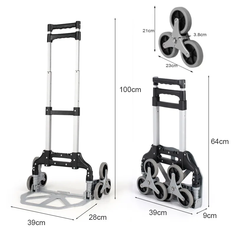 Source manufacturers climbing car aluminum trolley cart folding luggage trolley trolley shopping cart grocery carts