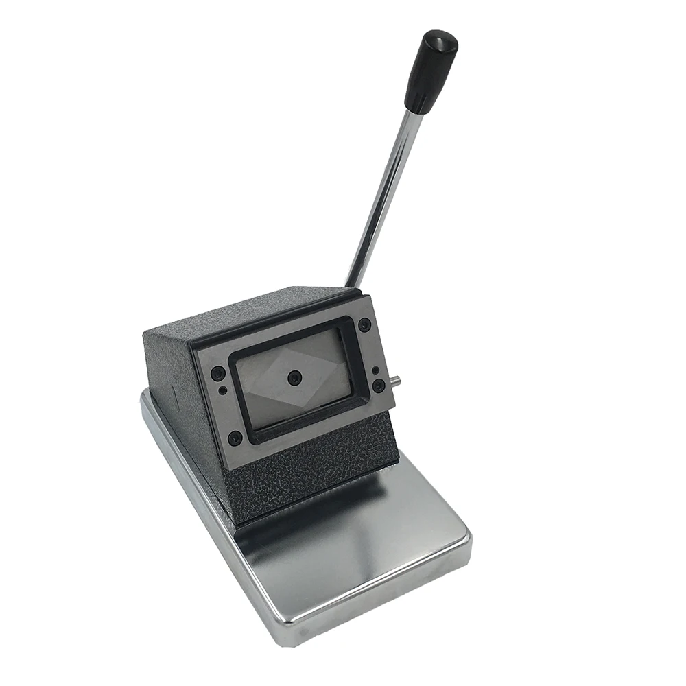 Heavy duty long steel base plate manual pvc card die cutter machine for make name bank VIP card