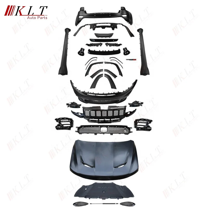 KLT factory price Facelift for 2016-2020 Year JP Upgrade SRT8 Style PP Front Rear Bumper Hood Fender Car Body Kit