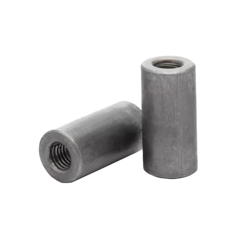 Extended round nut natural color circular through-hole internal thread long nut M4 to M10 cylindrical welded nut