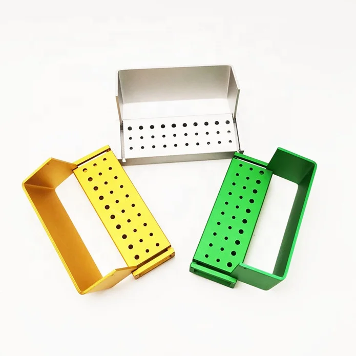  Алюминиевый металлический длинный хвостовик Endo Box Dental Bur Holder Burs Set Stand Lab