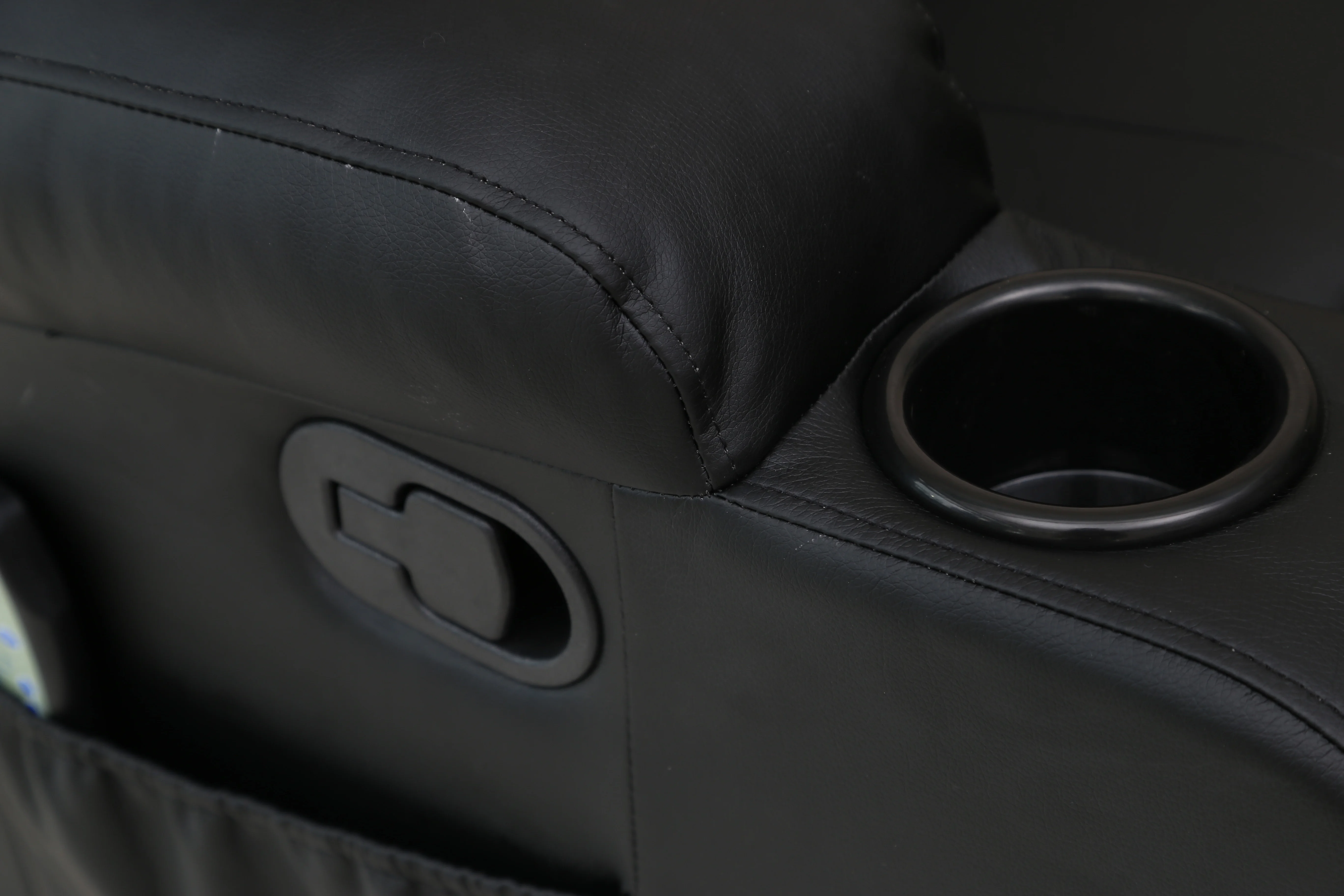 Manual Recliner Chair PU Leather Massage Heating Leisure Recliner Sofa for Living Room