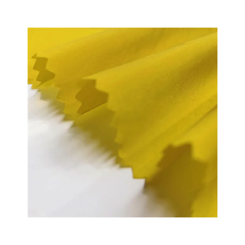 20D water repellent nylon taffeta fabric waterproof pu nylon 100% fabric thin gold shinny fabric 40 gsm for downjacket,downproof