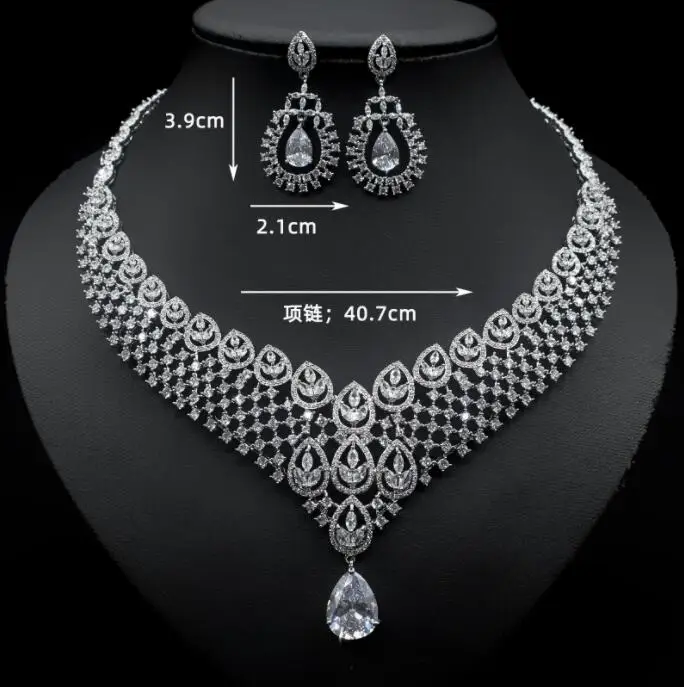 square zircon necklace