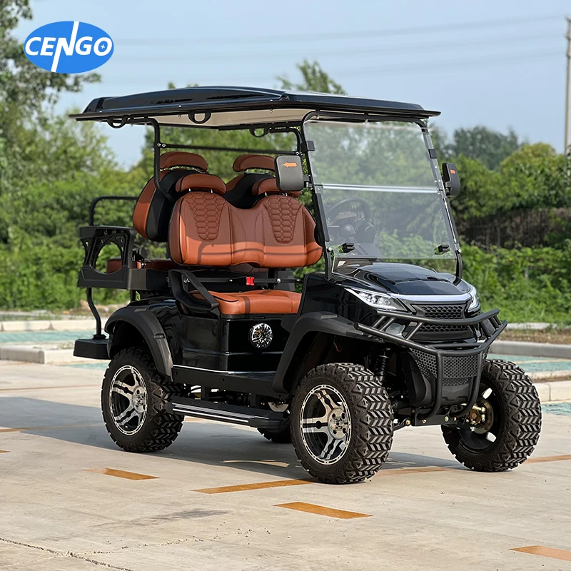 Off road 4-seater Electric Golf Cart with Bump Custom Body Color Seat Color Lifted Buggy Street Legal Lifted Golf Cart