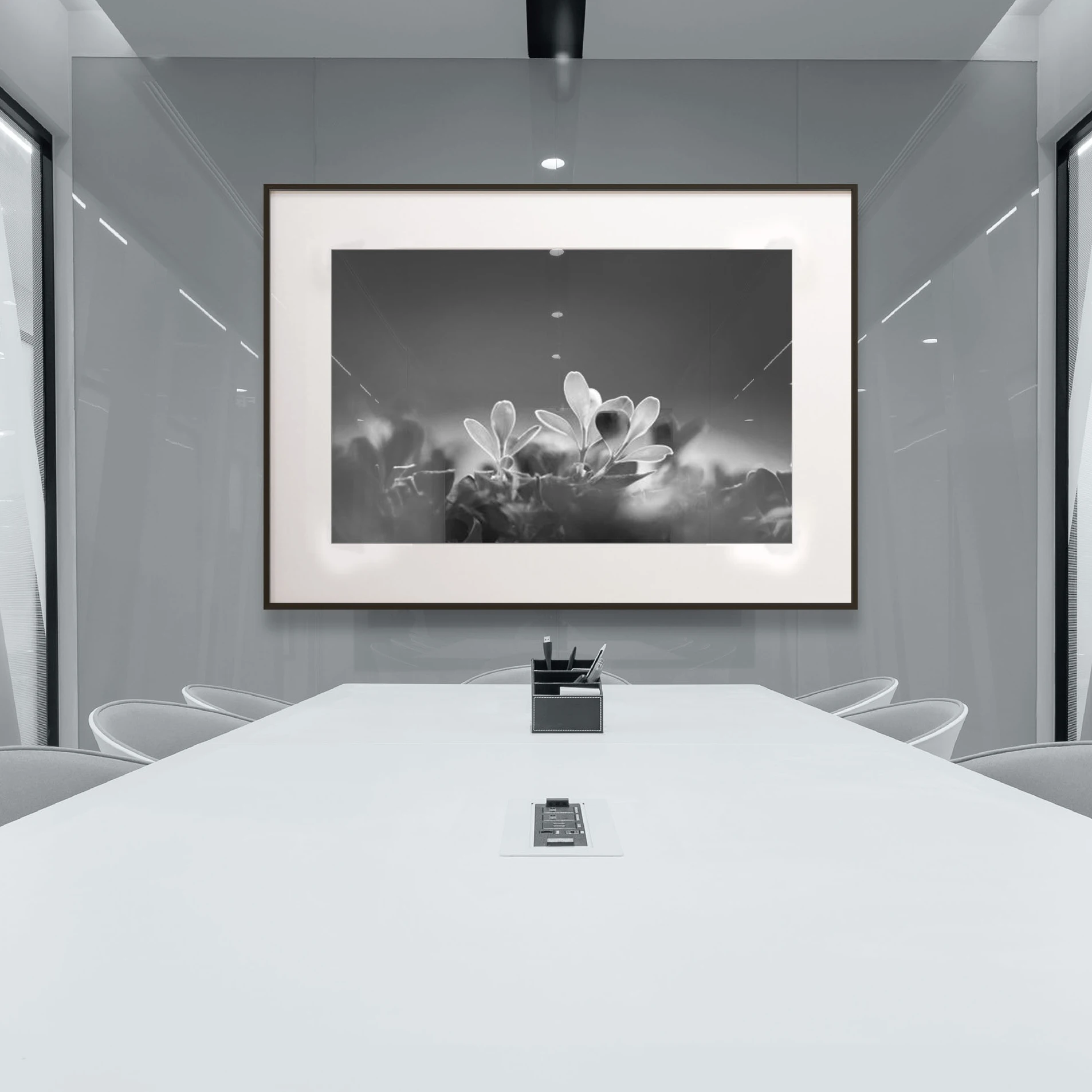 Landscape black and White Wall Art Home Decor Framed Mix Media Artwork Canvas Printed Project white MAT Paintings