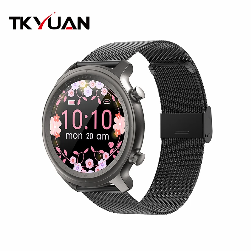 2021 1 3 дюймов Bt вызов Reloj Inteligente Smartwatch круглый Ip68 реального Водонепроницаемый Android Смарт часы для женщин чехол