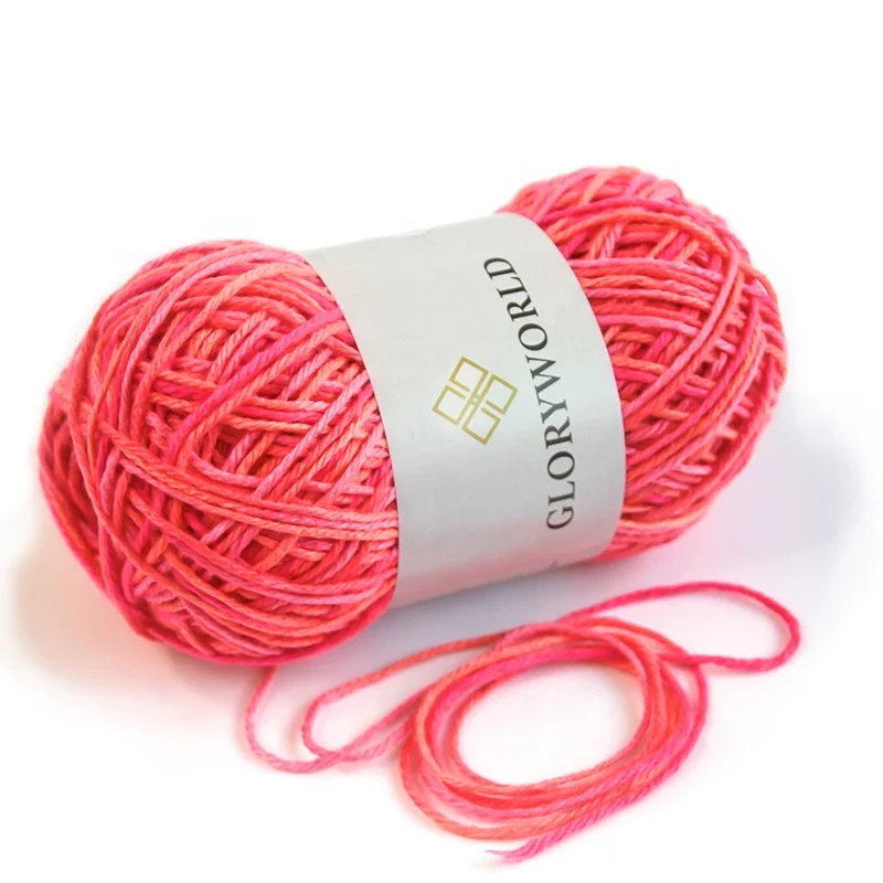 Wholesale High-quality Space Dyed Crochet Yarn Hand Knitting Bikini Sweater Colorful Acrylic Fancy Yarn