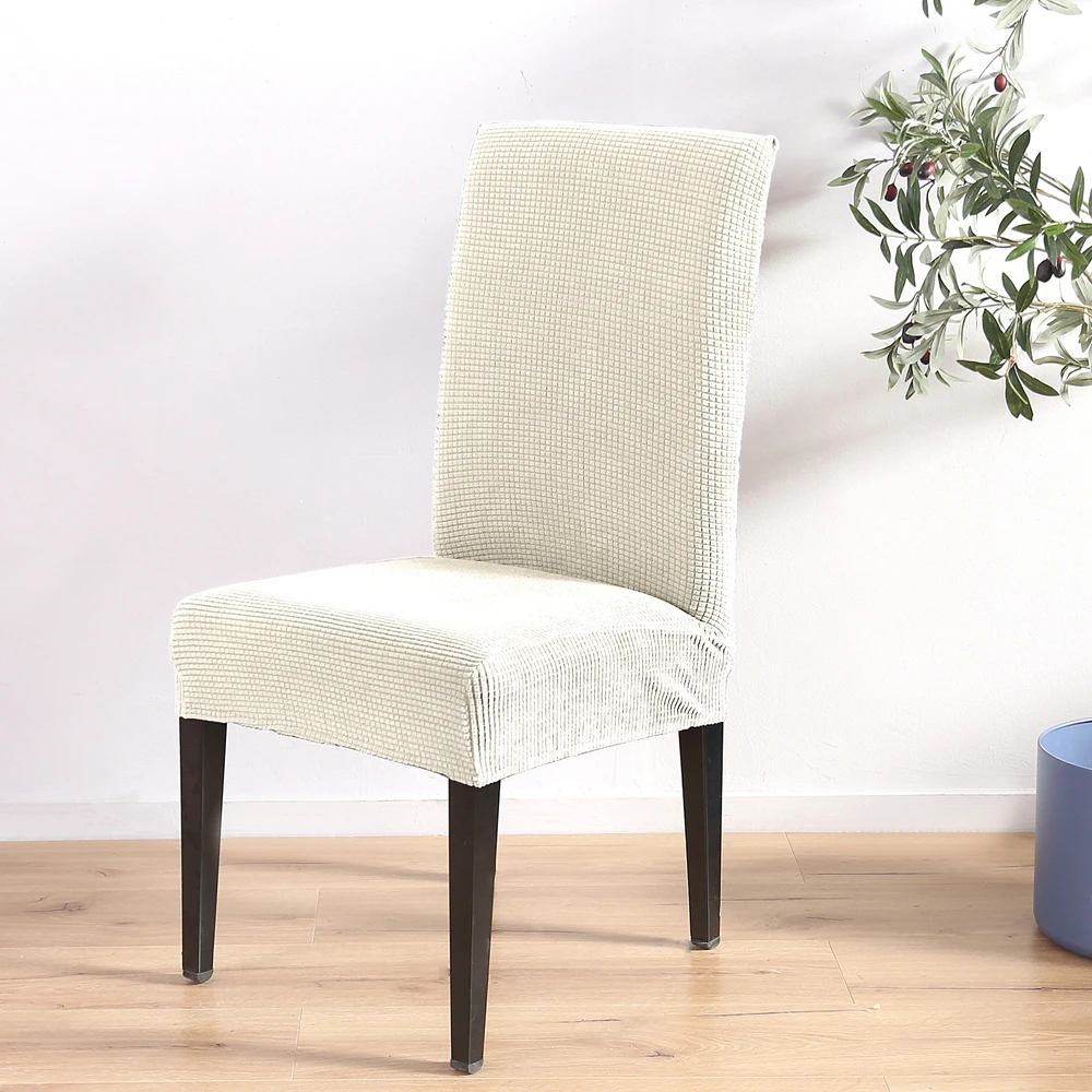 Jacquard Chair Covers Knitting Hotel Restaurant Living Dining Room Fabric Stretch Spandex Chair Cover for Banquet