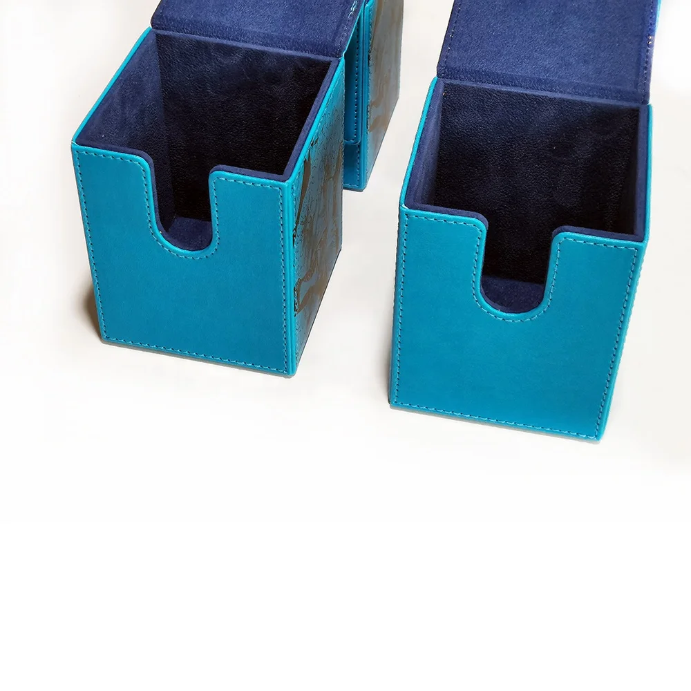 PU Leather Deck Card Boxes Cards Deck Game Box for Collectible Playing Card Box