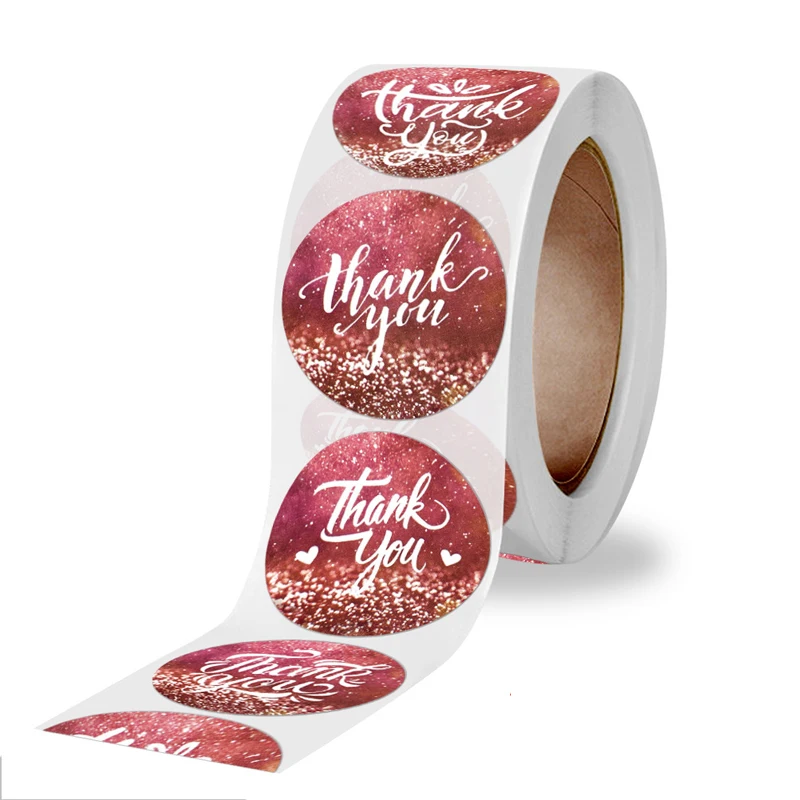 Custom logo sticker labels roll thank you for supporting my small business sticker