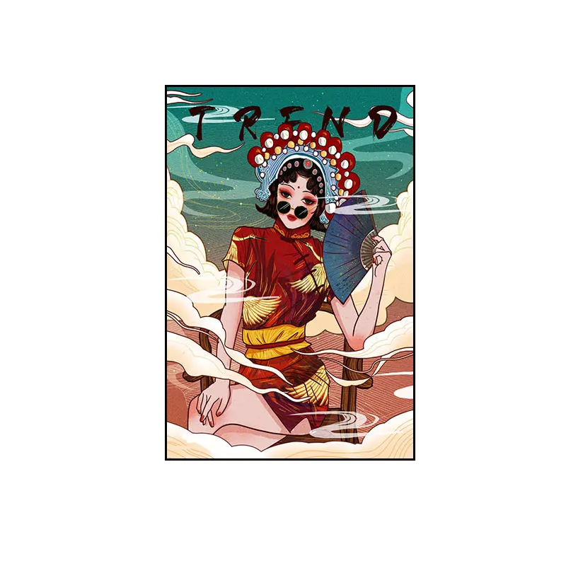 Excellent Quality Japanese Anime Popular Painting Pictures With Frame For Decorating Home Living Room Modern