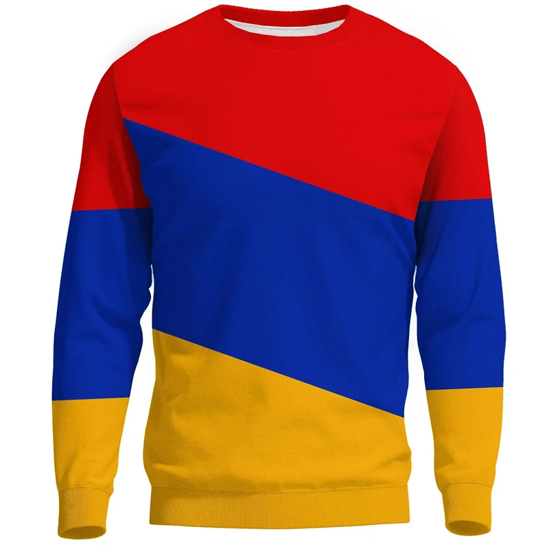 Spring Autumn Armenia Flag Pattern Pullover Sweatshirts Foe Men Women Casual Large Size New in Hoodie Mens Sport Tracksuit