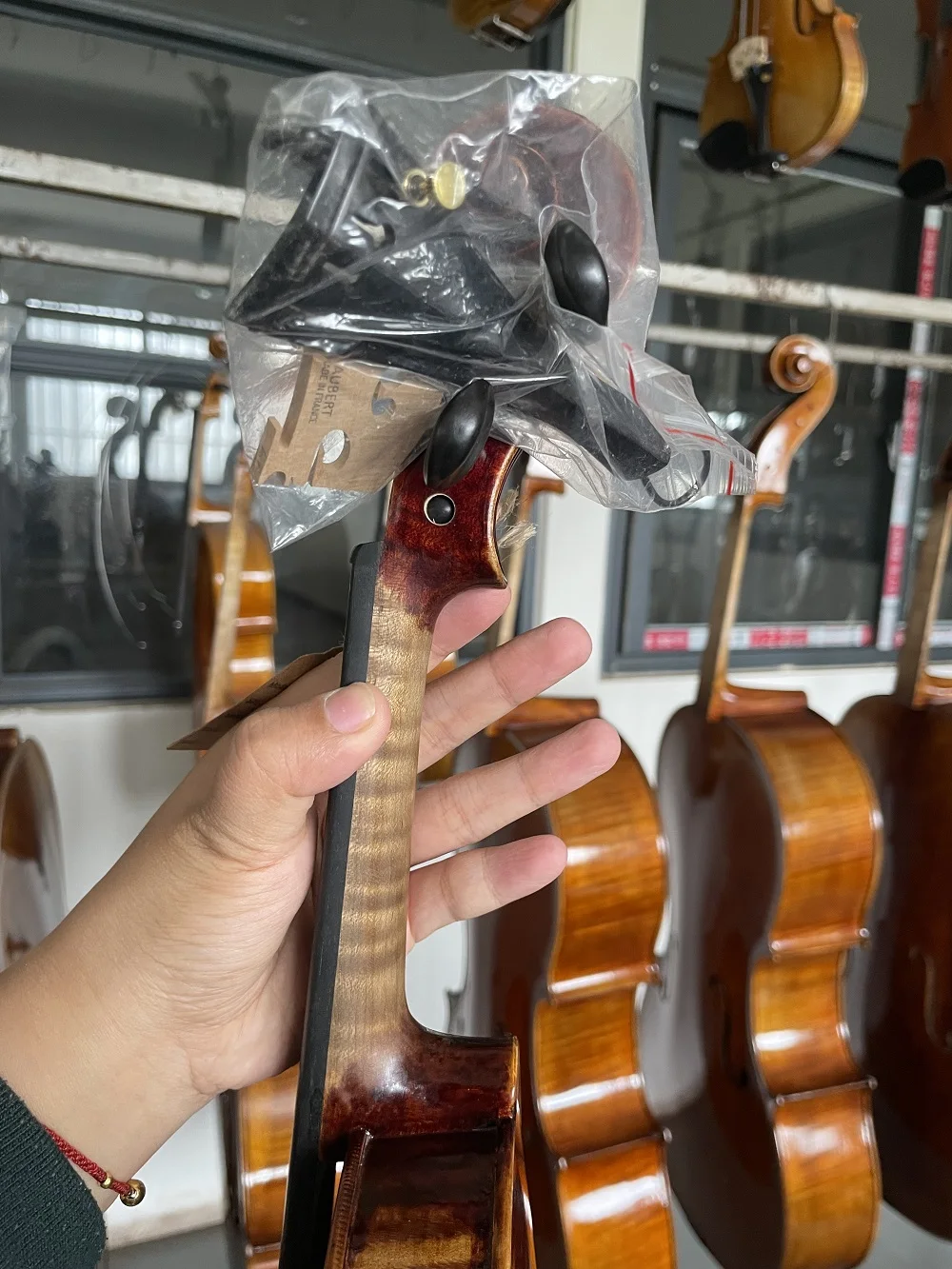 Competitive Customized Professional Flamed handmade 4/4-1/16 violin