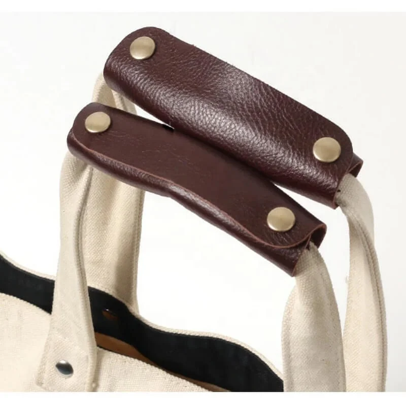 Leather handbag handle cover custom logo basket totebag grip wrapping handle covers
