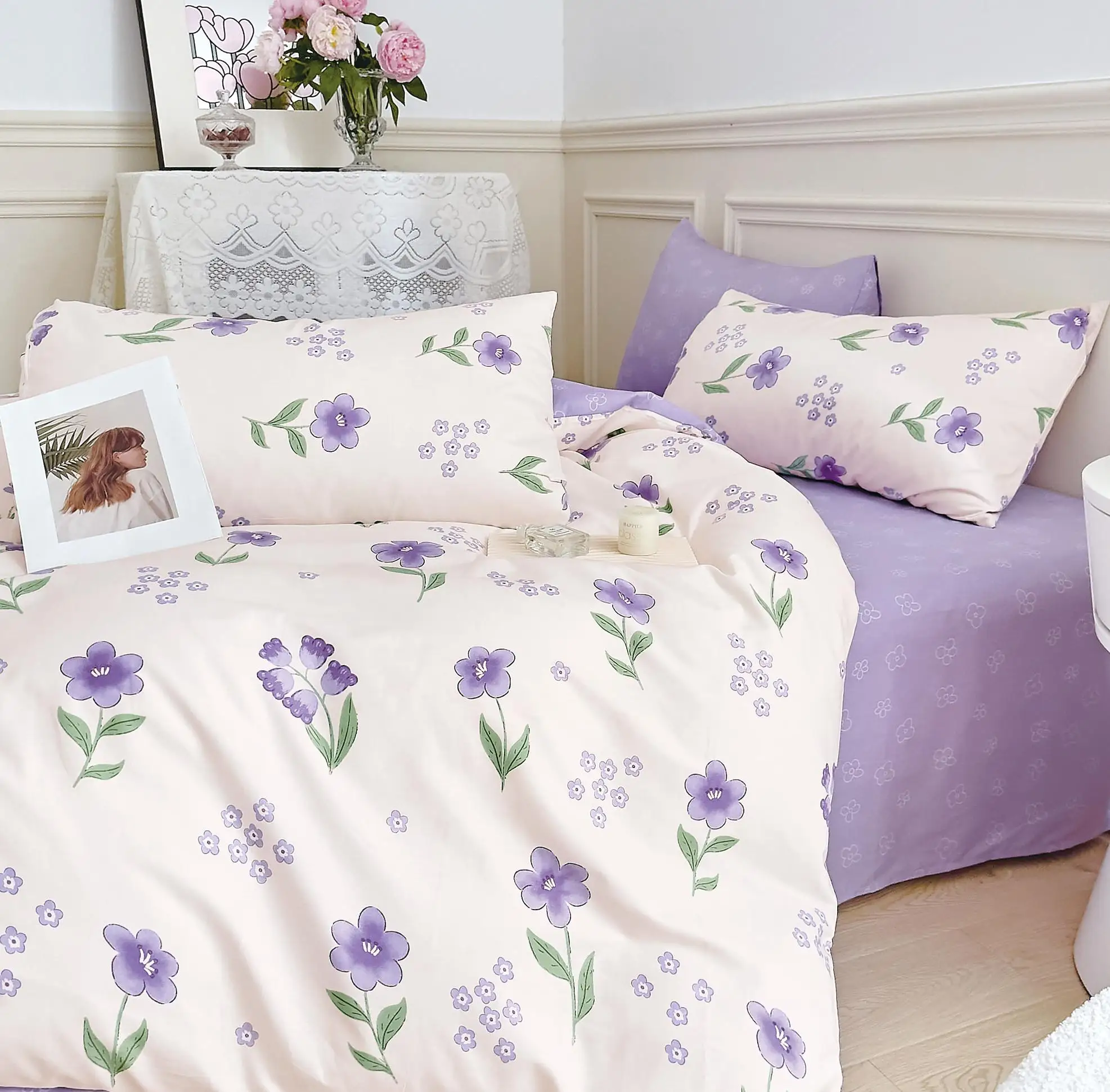 Best quality hot sale 100% pure cotton fabric for home bed sheet set