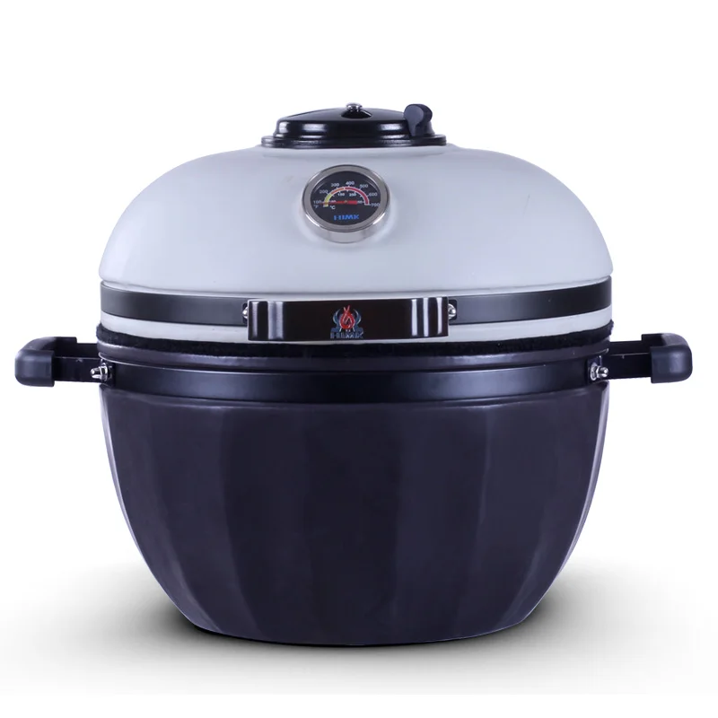 Уличный портативный керамический японский гриль kamado для барбекю с зелеными