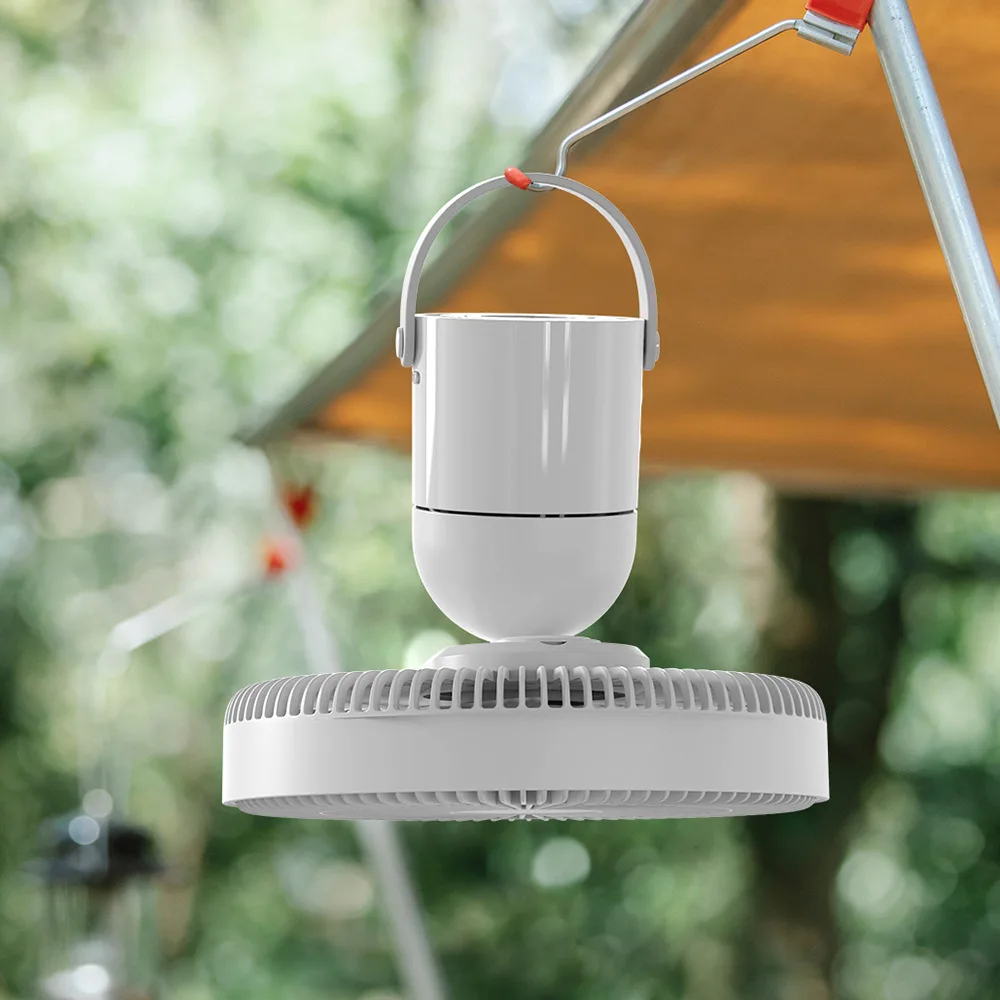 New multifunctional camping fan magnetic suction RC camping tent ceiling fan lamp wireless usb charging outdoor fan