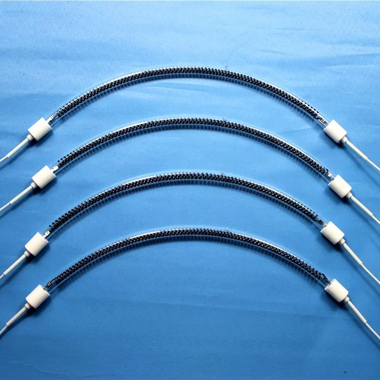 Дугообразная инфракрасная кварцевая нагревательная трубка из углеродного волокна для лампы домашнего обогревателя