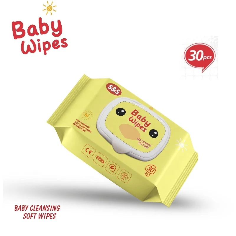 
Bamboo Organic Pure Water Coconut Oil Frangrance Free Spunlace Cute Baby Cleaning Wet Wipes 