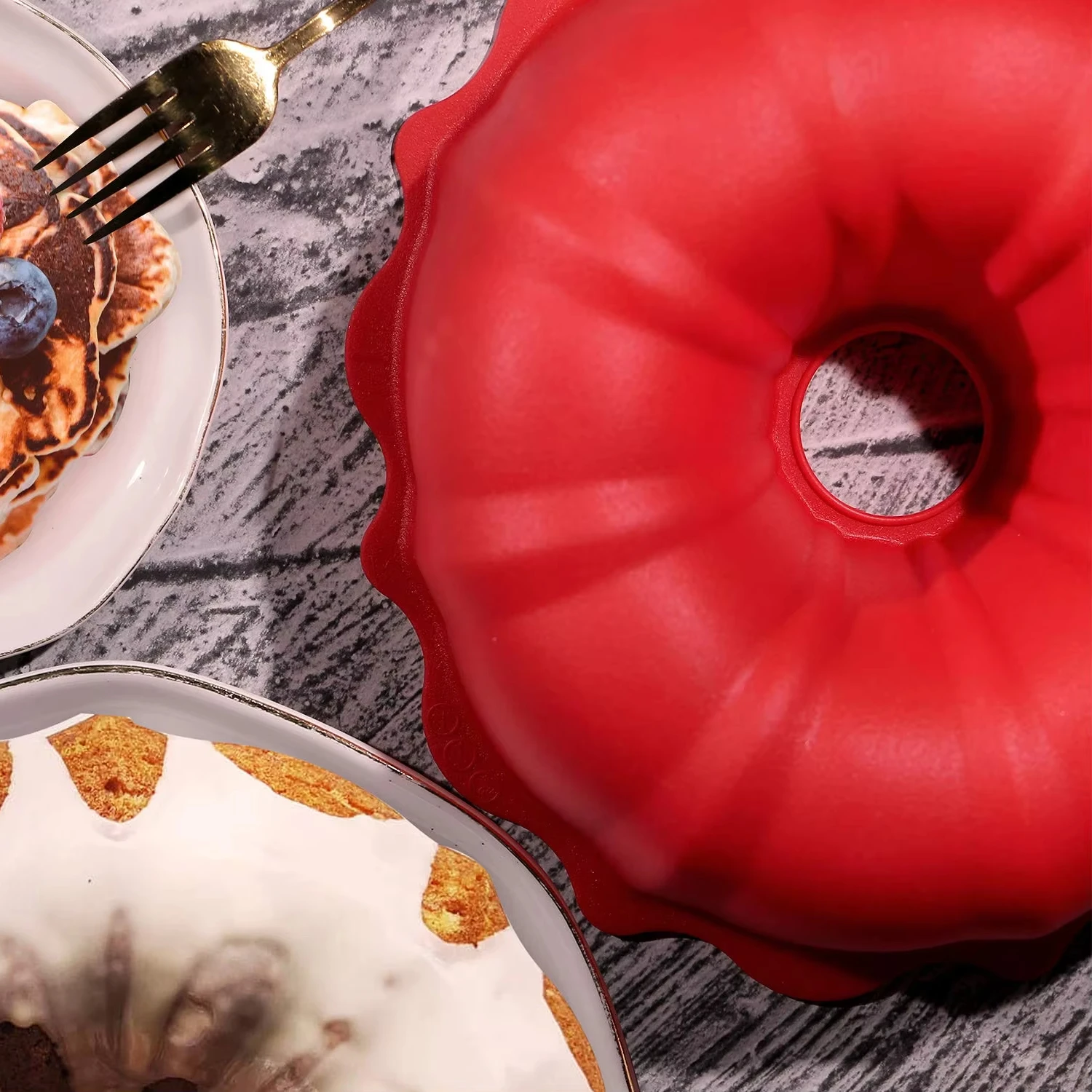 Custom Bpa Free Food Grade Silicone Baking Molds New Baker Reusable Cake Pans Non-Stick Cake Moulds Easy Use