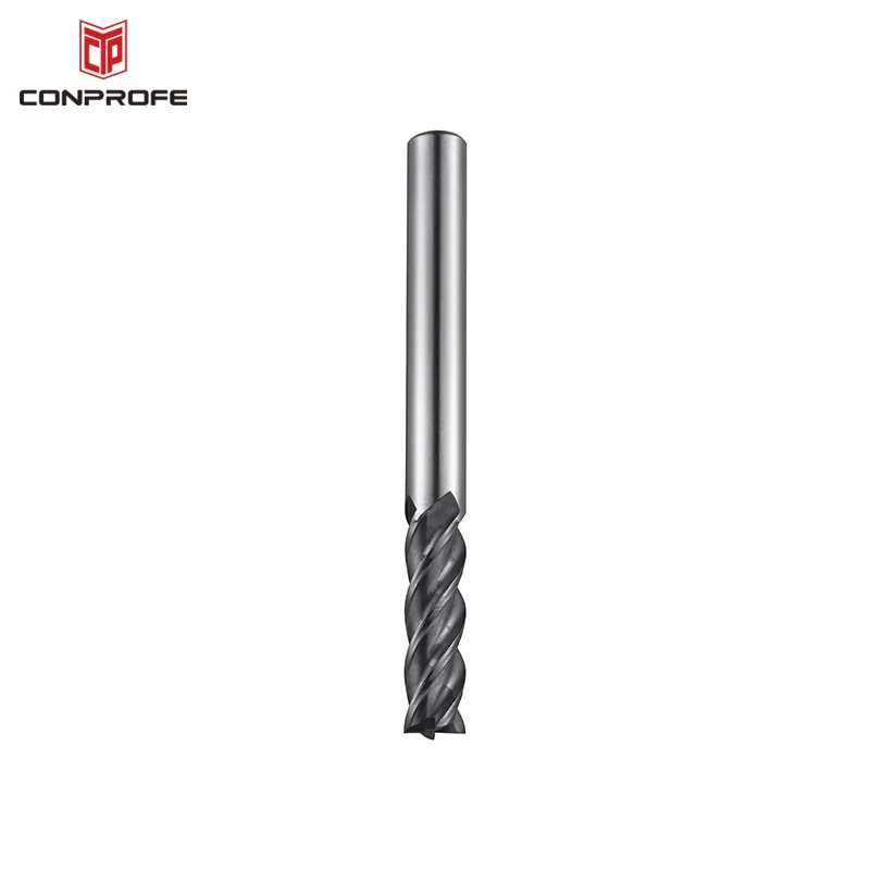 Diameter 6MM Silvery Grey Flute Length 20MM 4 Flutes CNC Cemented Carbide Flat End Mill