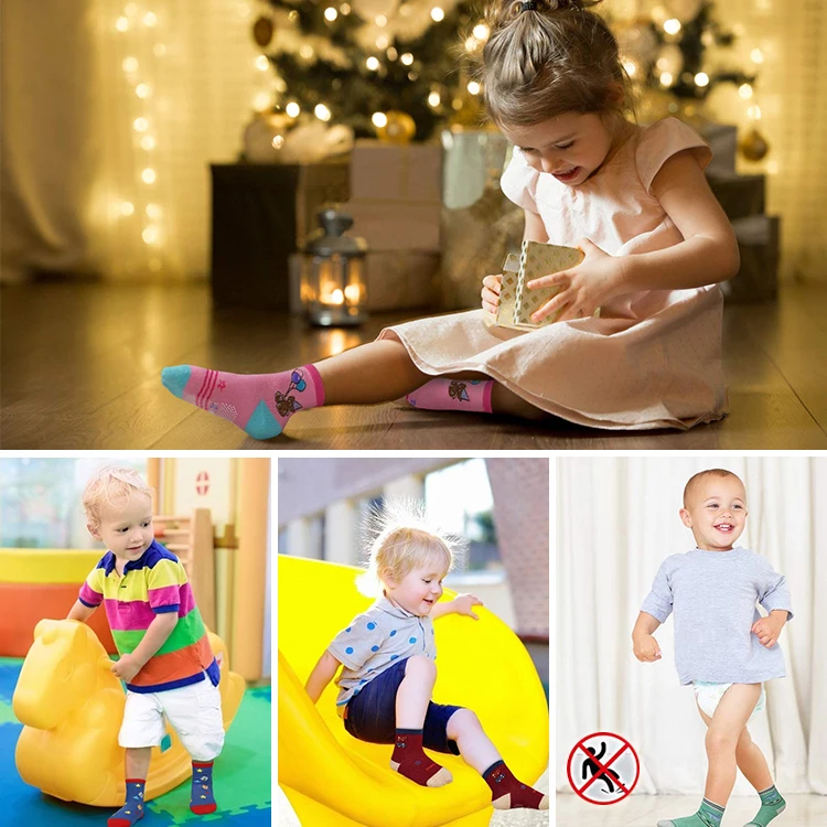 Enerup Wholesale Boys Crew Sock Cotton  Cartoon Soft Keep Warm Cute Anti Slip Breathable Comfortable Socks Kids
